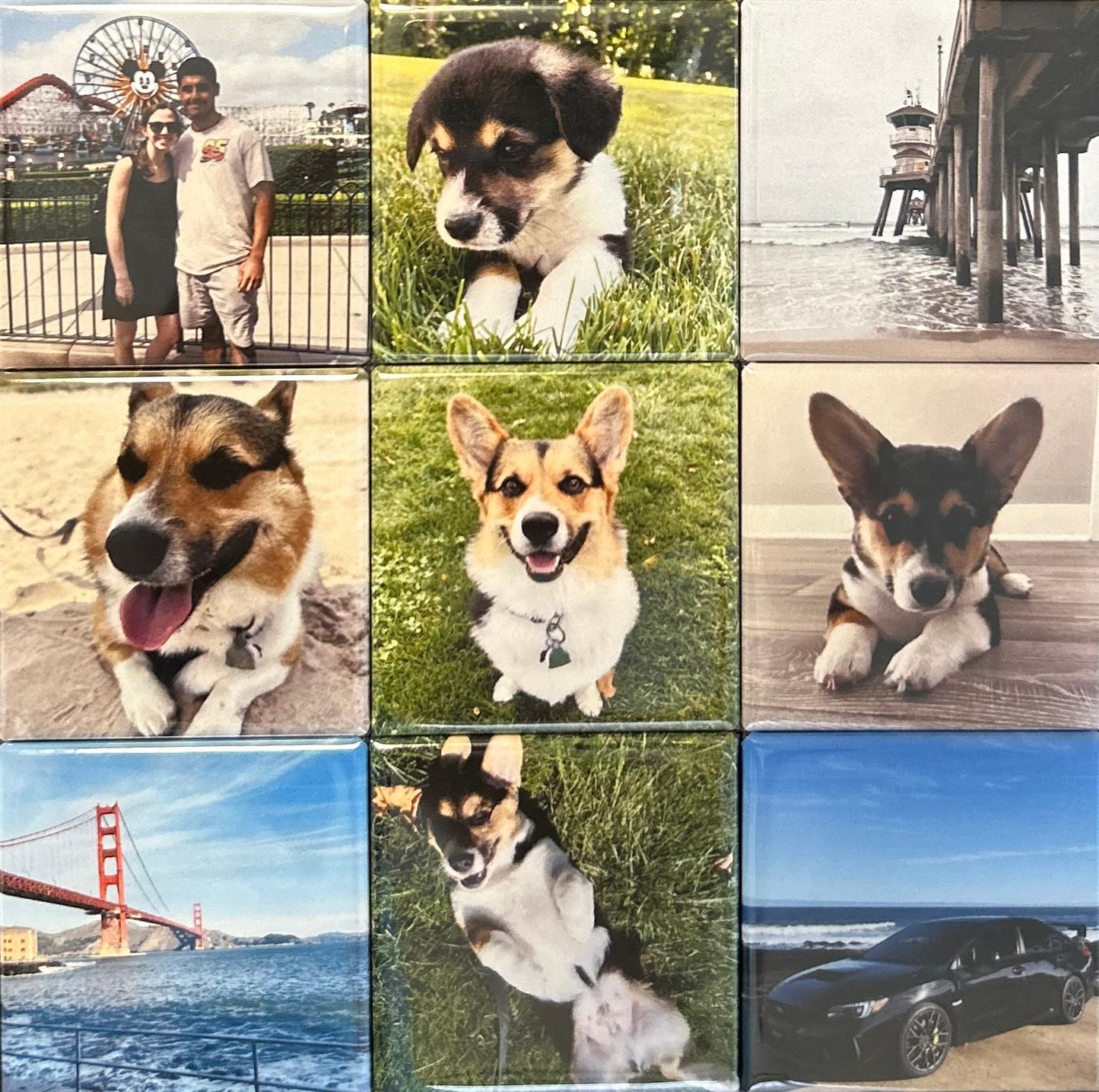 Set of 9 Custom 2x2 Photo Magnets